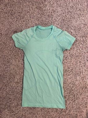 lululemon athletica Short Sleeve Performance Top in Aqua Mint